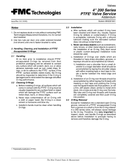 4 Inch 200 PTFE Valves Service Instructions