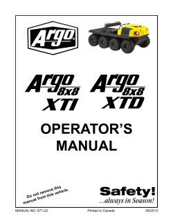 operator`s manual