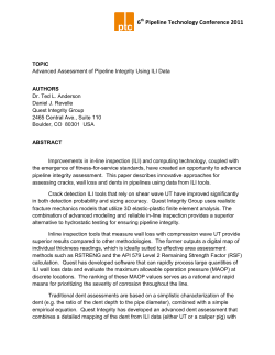 Advanced Assessment of Pipeline Integrity Using ILI Data