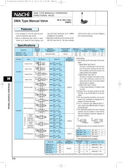 DMA Type Manual Valve
