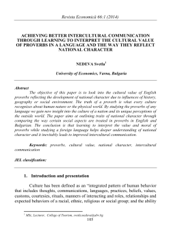 Revista Economică 66:1 (2014) ACHIEVING BETTER