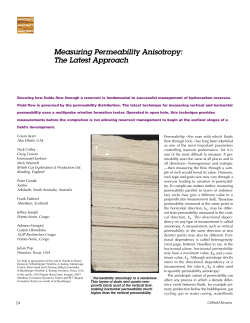 Measuring Permeability Anisotropy: The Latest