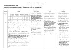 Assessment Schedule