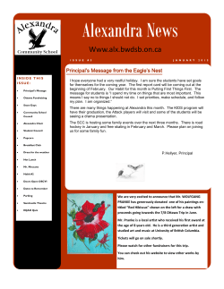 January newsletter - Alexandra Community School!