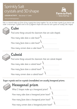 Sprinkly Salt crystals and 3D shape