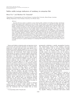 Sulfur stable isotope indicators of residency in estuarine