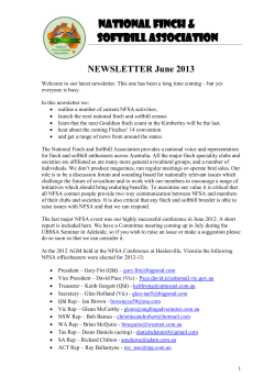 NFSA newsletter June 2013 - National Finch and Softbill Association
