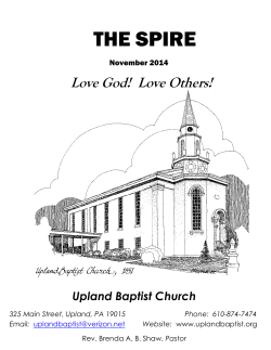 the spire - Upland Baptist Church