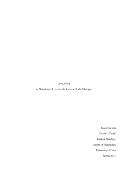 Love, Kylie or Metaphors of Love in the Lyrics of Kylie