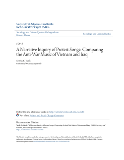 A Narrative Inquiry of Protest Songs: Comparing the Anti