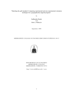 1 &ldquo;Matching the gold standard: Comparing experimental and non