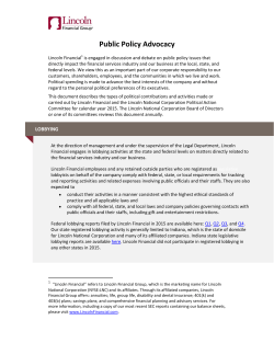 Public Policy Advocacy - Lincoln Financial Group