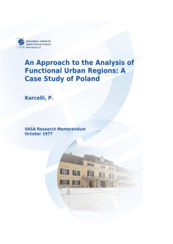 An Approach to the Analysis of Functional Urban