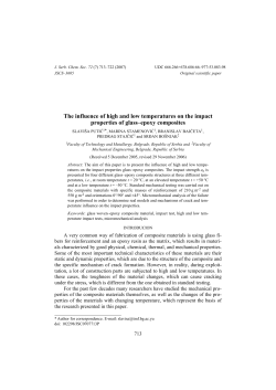 The influence of high and low temperatures on the impact properties