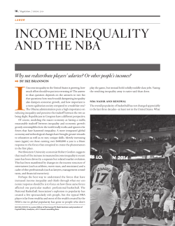 Income InequalIty and the nBa