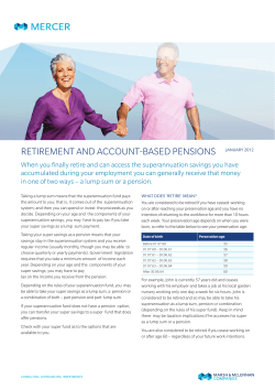 retirement and account-based pensions