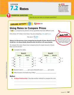 Rates and Unit Rates--Math Textbook