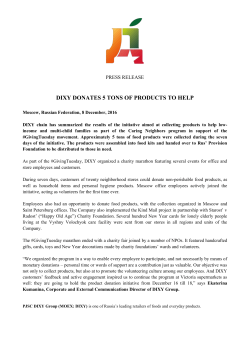 dixy donates 5 tons of products to help