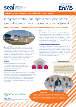 Integrated continuous improvement programme yields