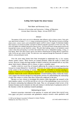 Letting girls speak out about science