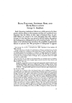 Bank Failures, Systemic Risk