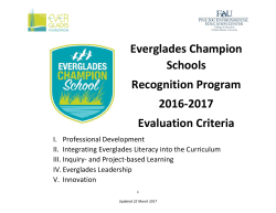 Evaluation Criteria - Everglades Foundation