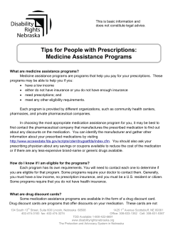 Medicine Assistance Programs