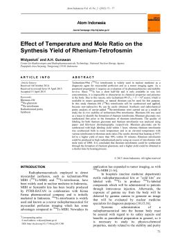 Effect of Temperature and Mole Ratio on the Synthesis Yield of