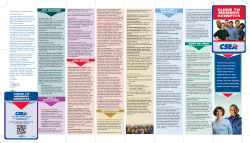 a Member Benefits flier listing all CSEA benefit programs