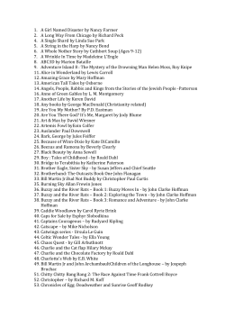 1. A Girl Named Disaster by Nancy Farmer 2. A Long Way From