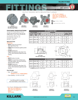 outlet bodies with mounting flange