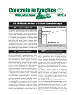 CIP 39 - Maturity Methods to Estimate Concrete