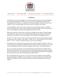 Abel Benson - Framingham History Center