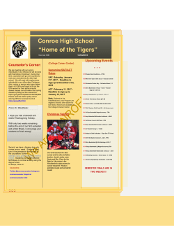 December 4, 2016pdf - Conroe High School