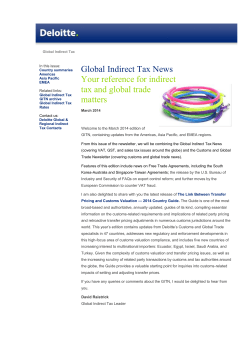 Global Indirect Tax News, March 2014