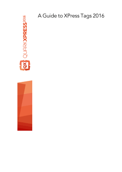 A Guide to XPress Tags 2016