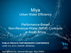 performance-based non-revenue-water (nrw) contracts in