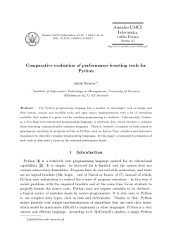 Comparative evaluation of performance