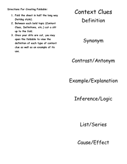 Context Clues foldable