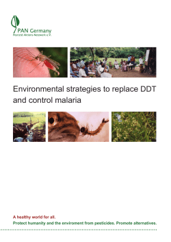 Environmental strategies to replace DDT and control malaria