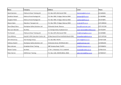 Assessor contact details - Log Transport Safety Council