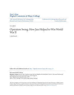 Operation Swing: How Jazz Helped to Win World War II
