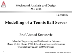 Modelling of a Tennis Ball Server