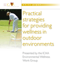 Practical strategies for providing wellness in outdoor environments