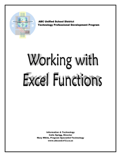 excel`s built-in functions - ABC Unified School District