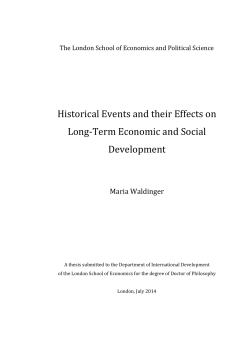 Historical Events and their Effects on Long
