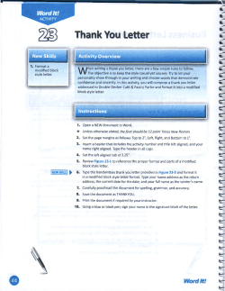 Thank You Letter