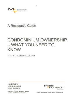 condominium ownership &ndash; what you need to know