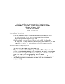 L`Atelier de fl&ucirc;te: French Intermediate Flute Repertoire National