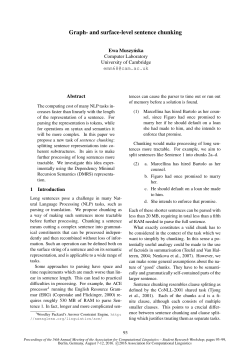 Graph- and surface-level sentence chunking